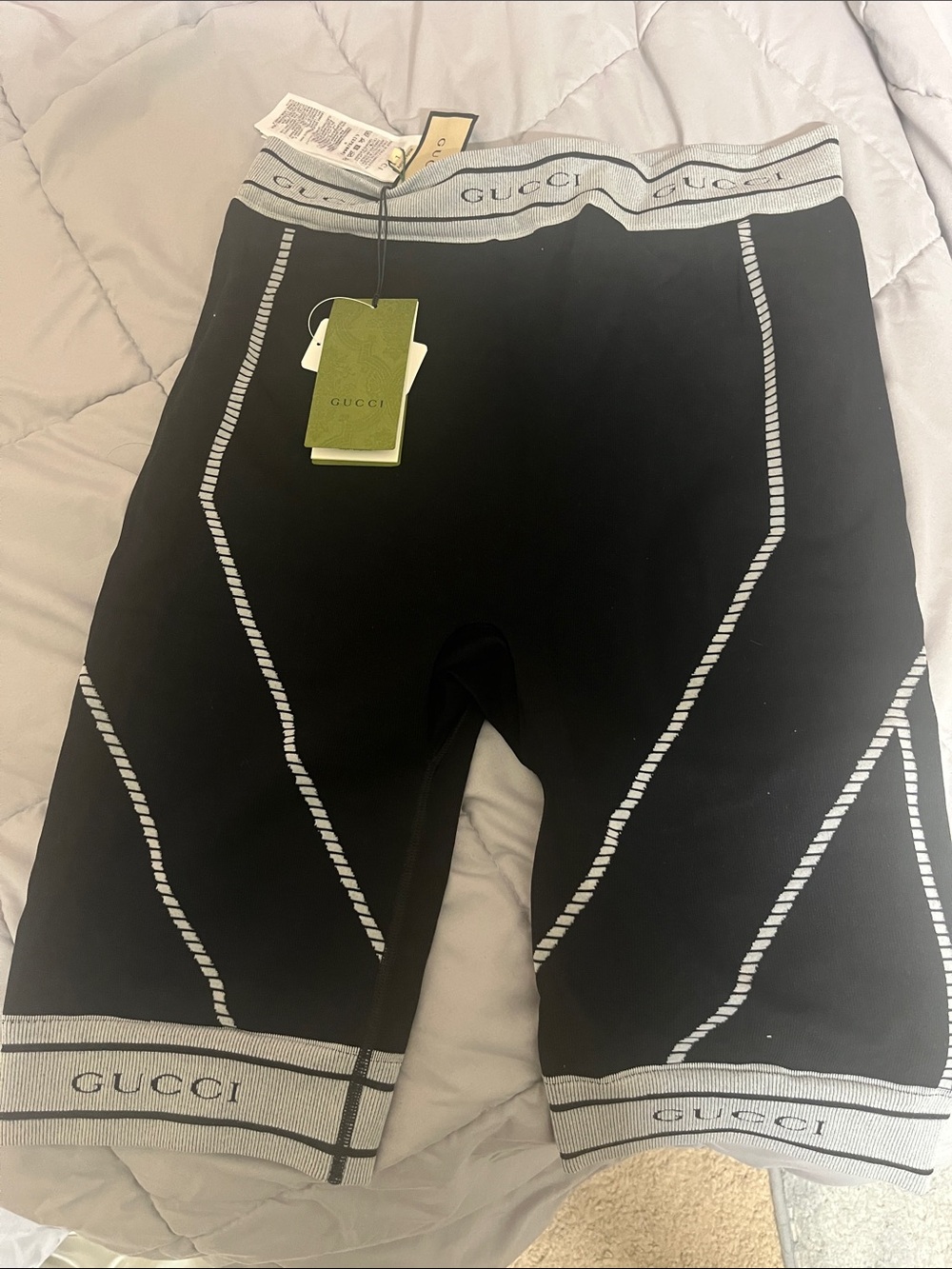 Gucci Black Athletic Biking Shorts